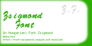 zsigmond font business card